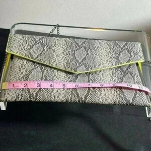 Ardene faux snake clutch purse